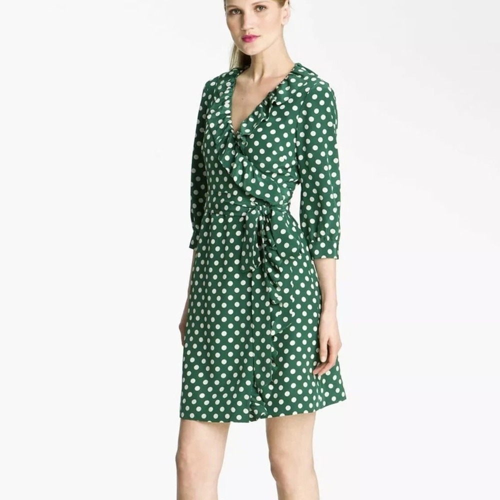 KATE SPADE 100% Silk Daniella Wrap Dress Size 6